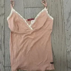 Hollister Tops Vintage Hollister Cotton Lace Tank Cami Tank Top Strappy New Y2k Rare Poshmark